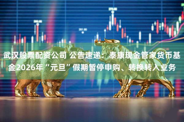 武汉股票配资公司 公告速递：泰康现金管家货币基金2026年“元旦”假期暂停申购、转换转入业务